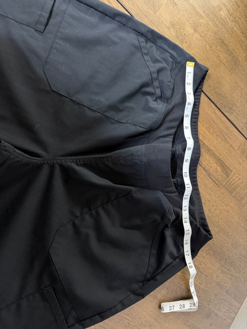 Black Casual elastic Waist Pants